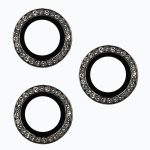   Kameravédő üveg DIAMOND (3db) - iPhone 15 Pro / 15 Pro Max - Fekete