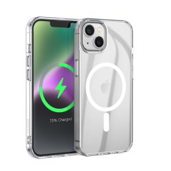 Borofone BI5 Ice Shield Magnetic szilikon hátlap - iPhone 15 Plus (6.7") -  átlátszó