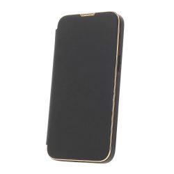 Smart Gold Frame Mag flip tok - iPhone 13 Pro (6.1") - fekete