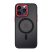 Tel Protect Magsafe Carbon hátlap - iPhone 13 (6.1") - fekete/piros
