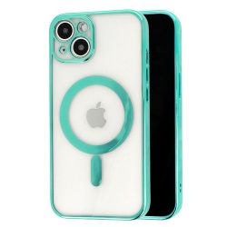 TEL PROTECT Magsafe Luxury szilikon tok - iPhone 13 Mini (5.4") - menta