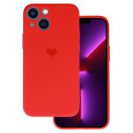   Vennus szilikon Lite hátlap - iPhone 13 Mini (5.4") - szivecske - Piros