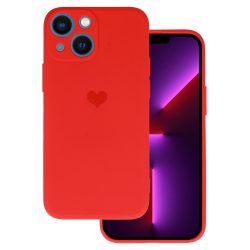Vennus szilikon Lite hátlap - iPhone 13 Mini (5.4") - szivecske - Piros