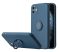 Vennus gyűrűs szilikon hátlap - iPhone 13 (6.1") - sötétkék
