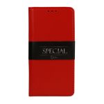   Special bőr book flip tok - Samsung Galaxy S24 / S921 - piros