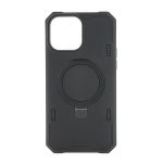   Defender Mag Ring hátlap - iPhone 12 / 12 Pro (6.1") - fekete