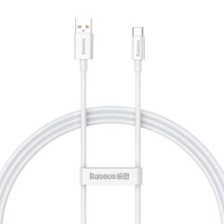 Baseus Superior USB / Type-C Adat és Töltőkábel - 1m / 100W - fehér