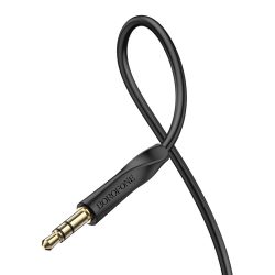 Audió adapter - Borofone - 1 méter (3.5 mm jack-jack) - fekete