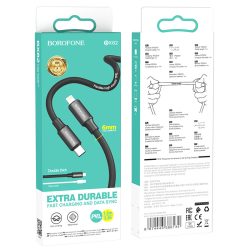 Borofone BX82 Type-C / Lightning Adat és Töltőkábel - 20W / 1 méter - Fekete