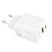 Borofone hálózati töltő BN27 - USB+Type-C - QC3.0 20W - fehér