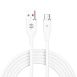   Forever USB / Type-C Adat és Töltőkábel  - 6A - 1 méter - Fehér 