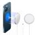 Utángyártott mágneses vezeték nélküli töltő - Magsafe kompatililis - 15W - fehér
