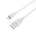 Borofone BX14 LinkJet USB / Lightning Adat és Töltőkábel - 2,4A / 1 méter - Fehér