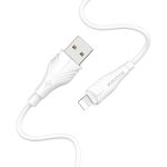   Borofone BX18 Optimal USB / Lightning Adat és Töltőkábel - 2A / 1 méter - Fehér