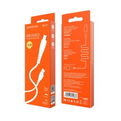 Borofone BX37 Wieldy töltőkábel USB - MicroUSB - 1m - 2,4A - fehér