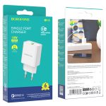   Borofone hálózati töltő BN5 Jingrui - USB - QC3.0 18W - fehér