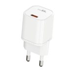   Rock hálózati töltő T88 Sugar Cube GaN - Type-C - QC3.0 PD 3A 33W - fehér