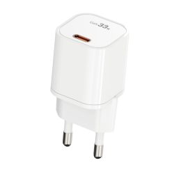 Rock hálózati töltő T88 Sugar Cube GaN - Type-C - QC3.0 PD 3A 33W - fehér