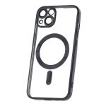   Color Chrome Magsafe szilikon tok - iPhone 15 Plus (6.7") - fekete