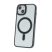 Satin Clear Magsafe szilikon hátlap - iPhone 13 (6.1") - fekete