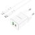 Borofone hálózati töltő BN7 - USB+Type-C - QC3.0 20W - Type-c - Lightning kábellel - fehér