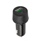   Forver szivargyújtós töltő adapter (LA-04) - 1x USB 2,4A + 1x Type C - PD 45W - fekete