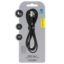Blavec Candy braided USB / Type-C Adat és Töltőkábel (CCA-UC3B10) - PD 60W 3A / 1 méter Apple Carplay- Fekete Blavec Candy braided USB / Type-C Adat és Töltőkábel (CCA-UC3B10) - PD 60W 3A / 1 méter Apple Carplay- Fekete