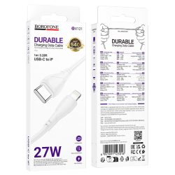 Borofone BX121 Energy type-c / Lightning Adat és Töltőkábel - PD 27W / 1 méter - Fehér Borofone BX121 Energy type-c / Lightning Adat és Töltőkábel - PD 27W / 1 méter - Fehér