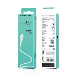 Borofone BX16 Easy USB / Type-c Adat és Töltőkábel - 3A / 1 méter - Fehér Borofone BX16 Easy USB / Type-c Adat és Töltőkábel - 3A / 1 méter - Fehér