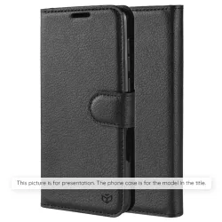 Techsuit - Leather Folio flip tok - Honor 400 - fekete
