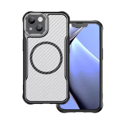 Defender Carbon Magsafe szilikon hátlap - iPhone 17 (6.3") - fekete