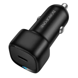Borofone szivargyújtós töltő adapter BZ34A Cloud - Type-C PD 20W - fekete