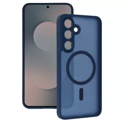 Aura Matte Magsafe szilikon hátlap  - Samsung Galaxy S25 FE / S731 -  kék
