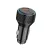 Forever CC-07-66ACC autós töltő fej  - PD + QC - 1x USB - 2x Type-C 66W - Fekete