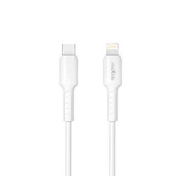 Maxlife MXUC-13 PD 27W Type-c / Lightning Adat és Töltőkábel - 1 méter - Fehér