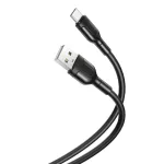   XO NB212 USB / Type-c Adat és Töltőkábel - 2.1A - 1m - Fekete