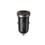  XO szivargyújtós töltő adapter CC56 PD QC 30W 1xType-C 1xUSB - fekete