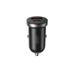 XO szivargyújtós töltő adapter CC56 PD QC 30W 1xType-C 1xUSB - fekete