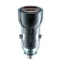 XO szivargyújtós töltő adapter CC60 PD QC 60W 1xType-C 1xUSB - kék