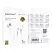 Borofone BM100 Pro Fuente earphones with microphone - jack 3,5 mm - fehér