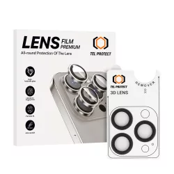 Kameravédő üveg 3D Lens (3db) - iPhone 17 Pro / 17 Pro Max - fekete