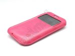 MN ablakos kihúzós tok - Samsung Galaxy S5 - pink