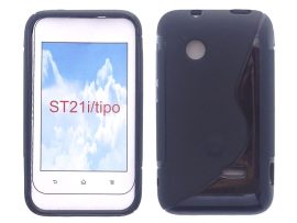 S-line szilikon hátlap - Sony Xperia Tipo / ST21i - fekete