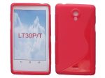 S-line szilikon hátlap - Sony Xperia T / LT30P - piros