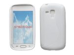  S-line szilikon hátlap - Samsung Galaxy S Duos / S7562 - fehér