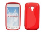   S-line szilikon hátlap - Samsung Galaxy S Duos / S7562 - piros
