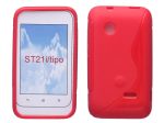 S-line szilikon hátlap - Sony Xperia Tipo / ST21i - piros