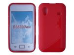S-line szilikon hátlap - Samsung Galaxy Ace / S5830 - piros