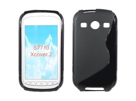 S-line szilikon hátlap - Samsung Galaxy Xcover 2 / S7710 - fekete