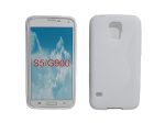 S-line szilikon hátlap - Samsung Galaxy S5 / i9600 - fehér